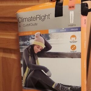 Cuddl Duds ClimateRight Black Leggings